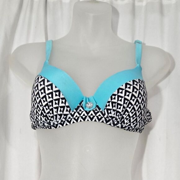 Women Two Pieces Bikini Set Printed Swimwear Bathing Suit Junior Swimsuit Sz M - Picture 4 of 9